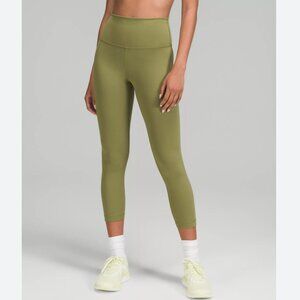 Lululemon Athletica Wunder Train Crop, 23”, Size 2, Bronze Green